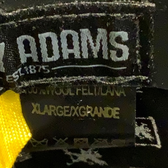 Stacy Adams- Grey 100% Wool Wide Brim Fedora-Black Ribbon- Feather and ID-XL - Picture 9 of 9